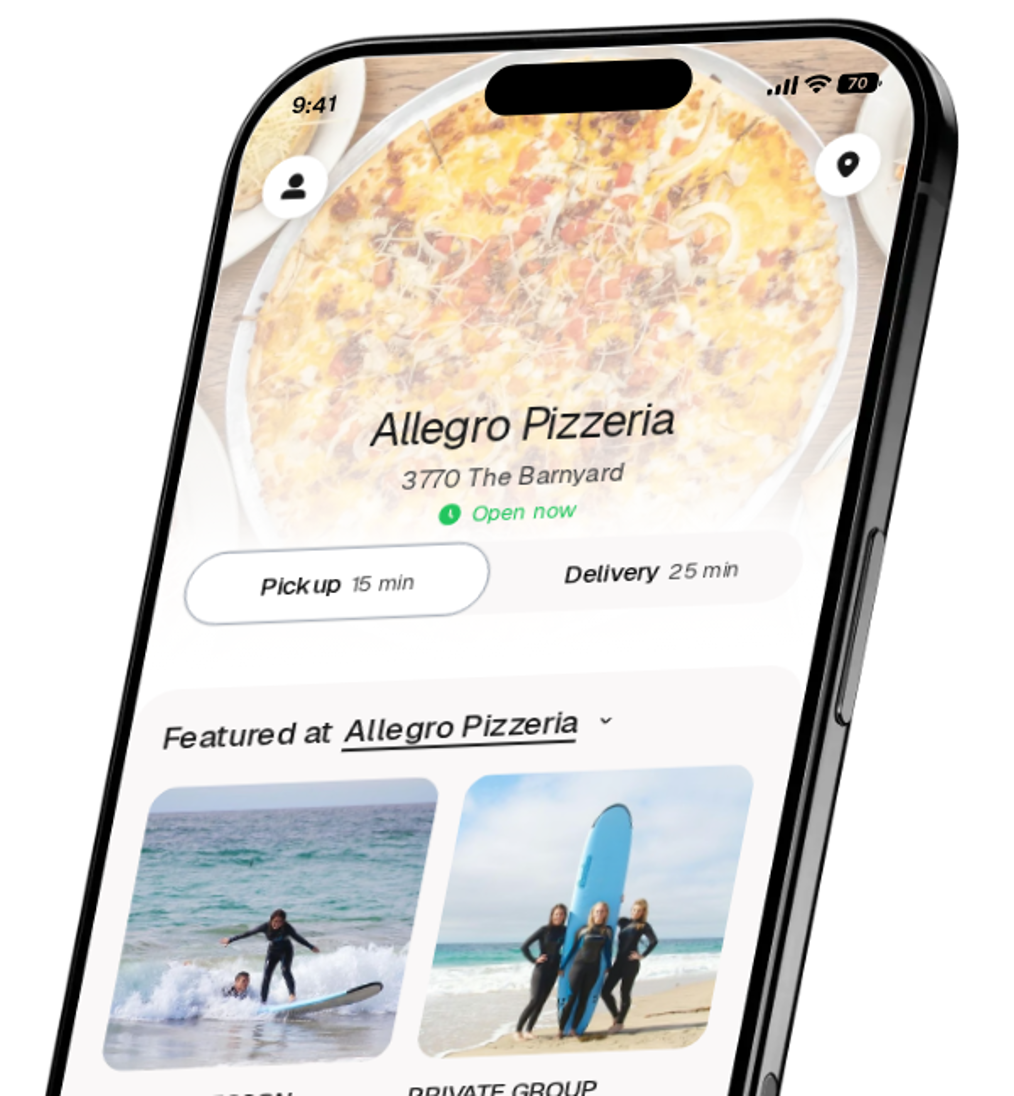 Allegro Pizzeria app preview
